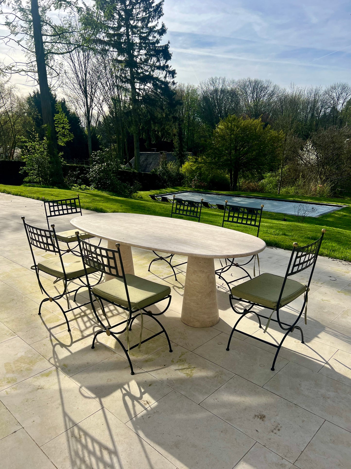 Travertine Dining Table