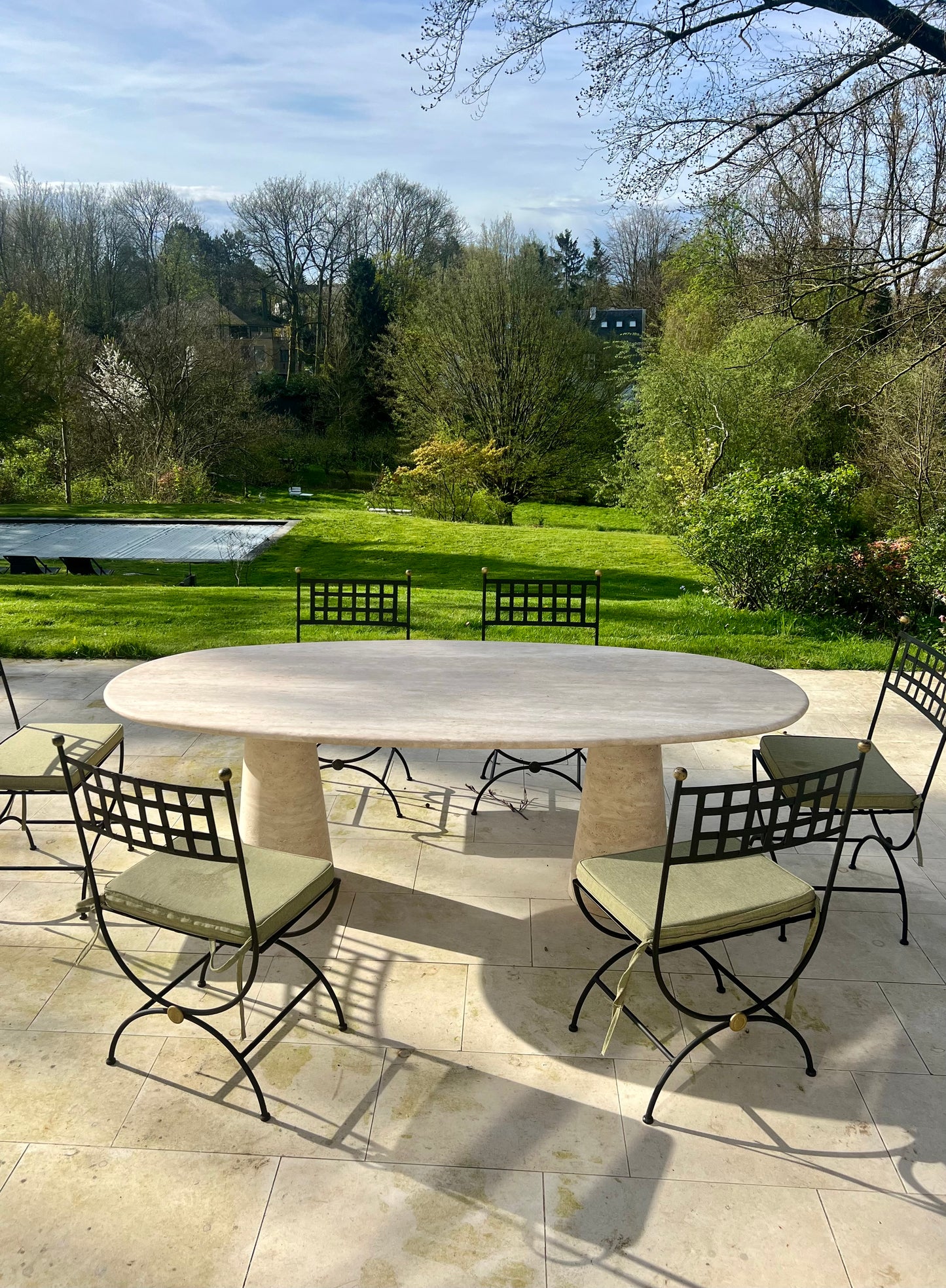 Travertine Dining Table