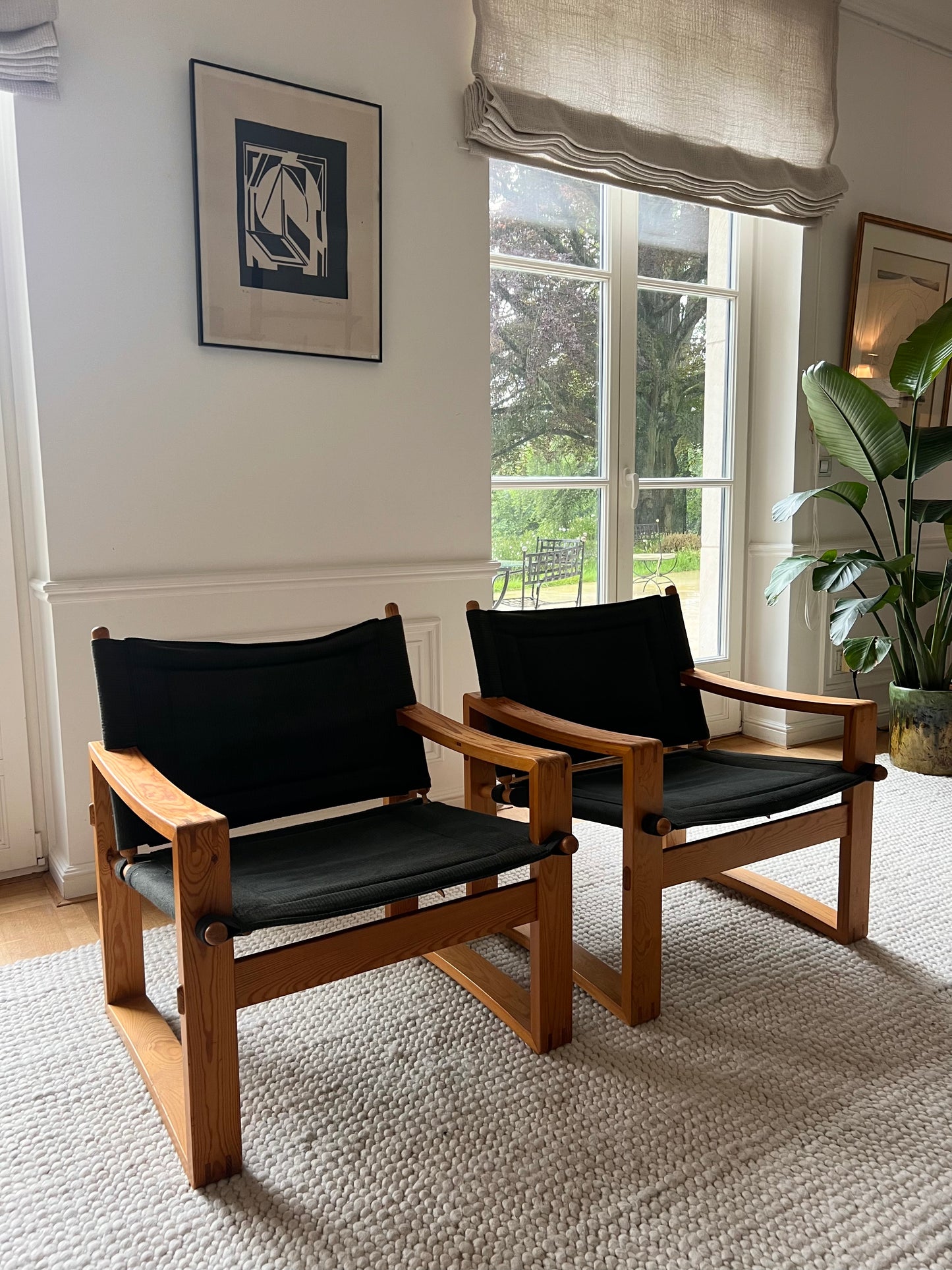 Mid Century Pair of Armchairs by Georg Jensen for Bernstorffsminde, Original Black Velvet