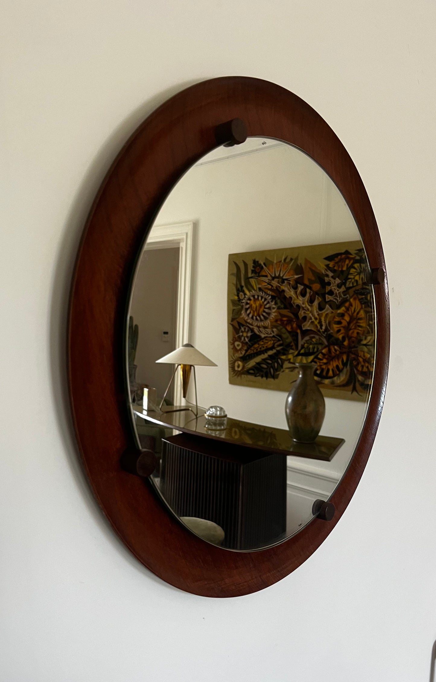 Mid-Century Curved Mirror, Italy, 1960s