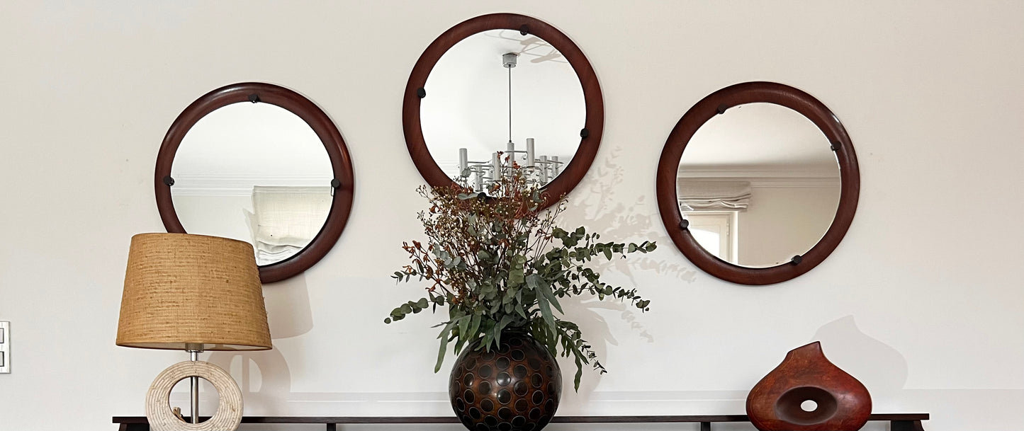 Mid-Century Curved Mirror, Italy, 1960s