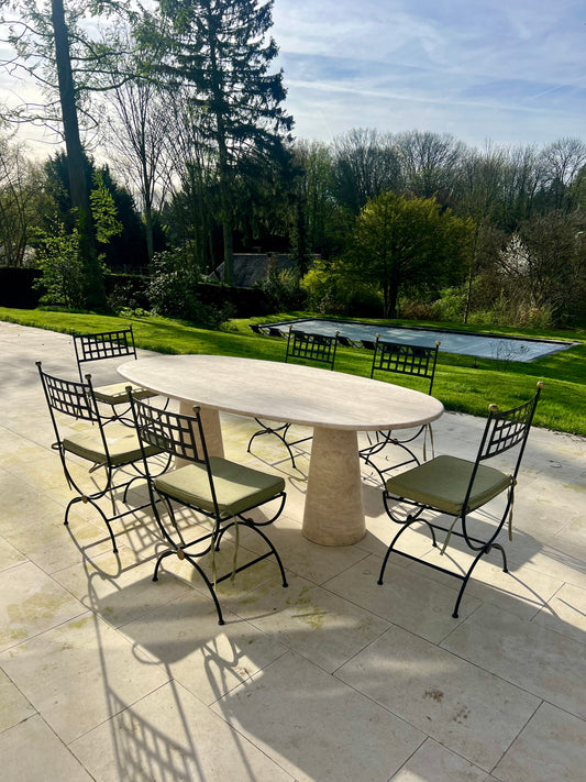Travertine Dining Table
